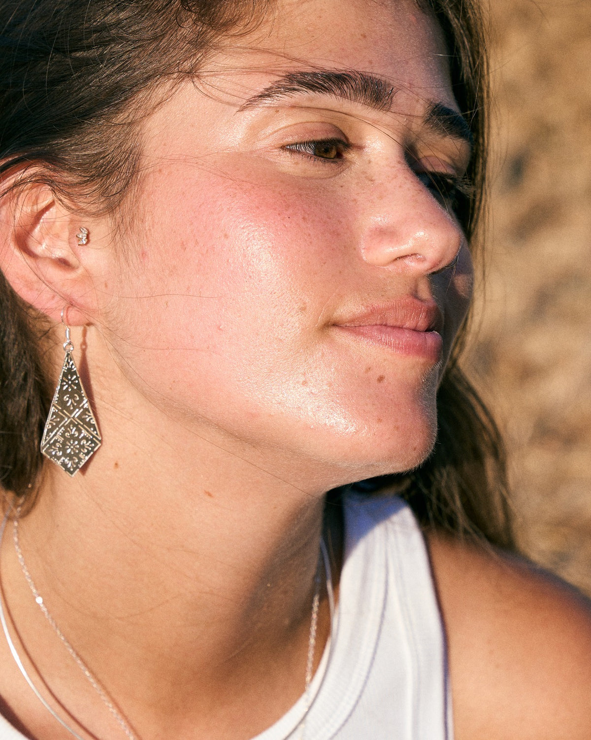 עגילי מעוין מעוטר, עבודת יד – Shira Studio