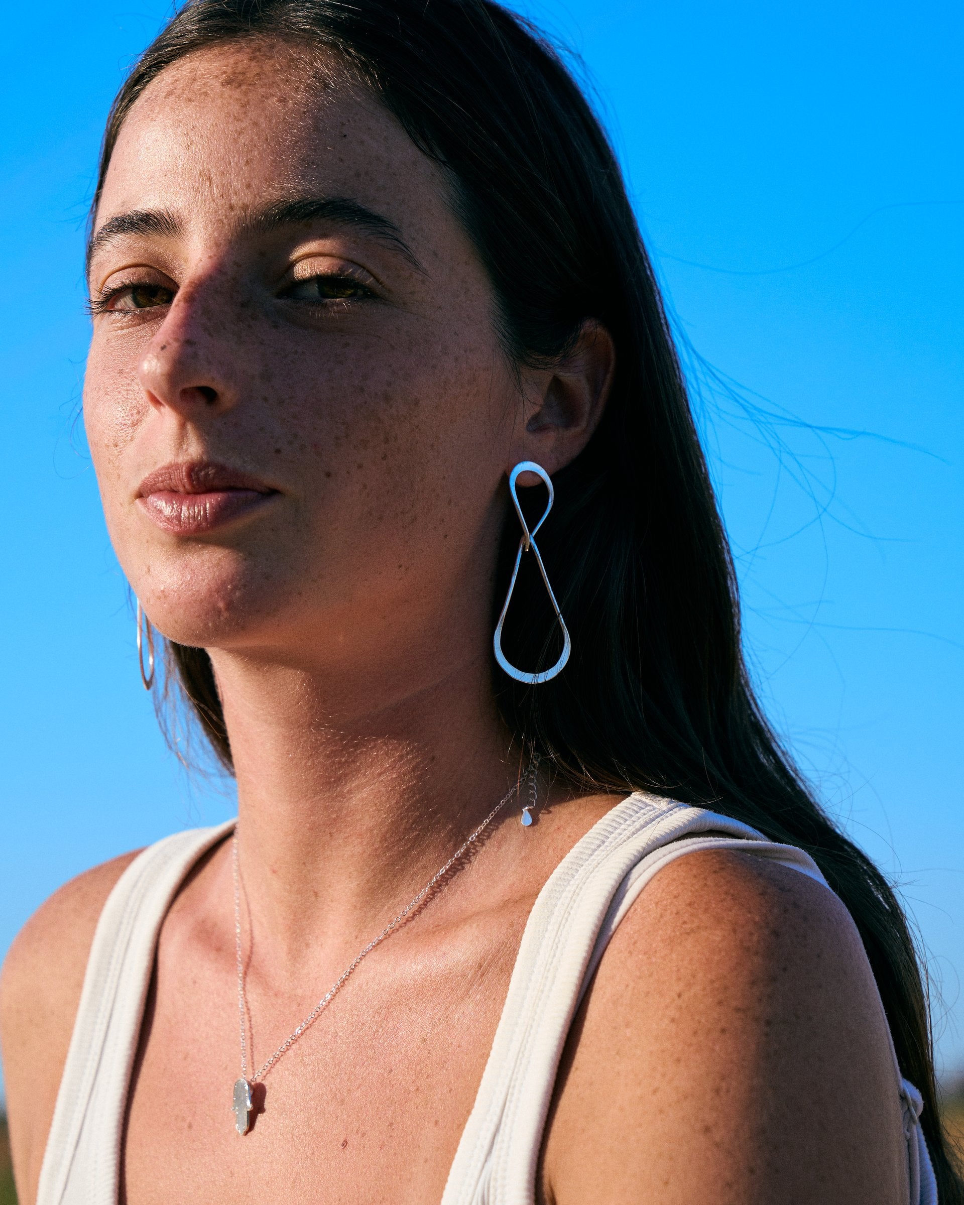 עגילי סיטאר בכסף, עבודת יד – Shira Studio